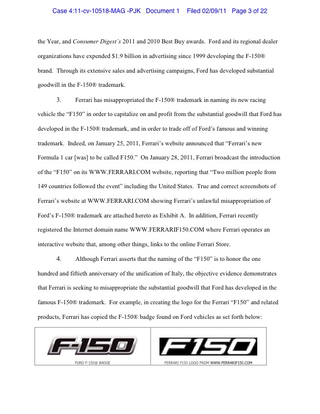 Illustration for article titled Ford F-150 vs. Ferrari F150 Lawsuit